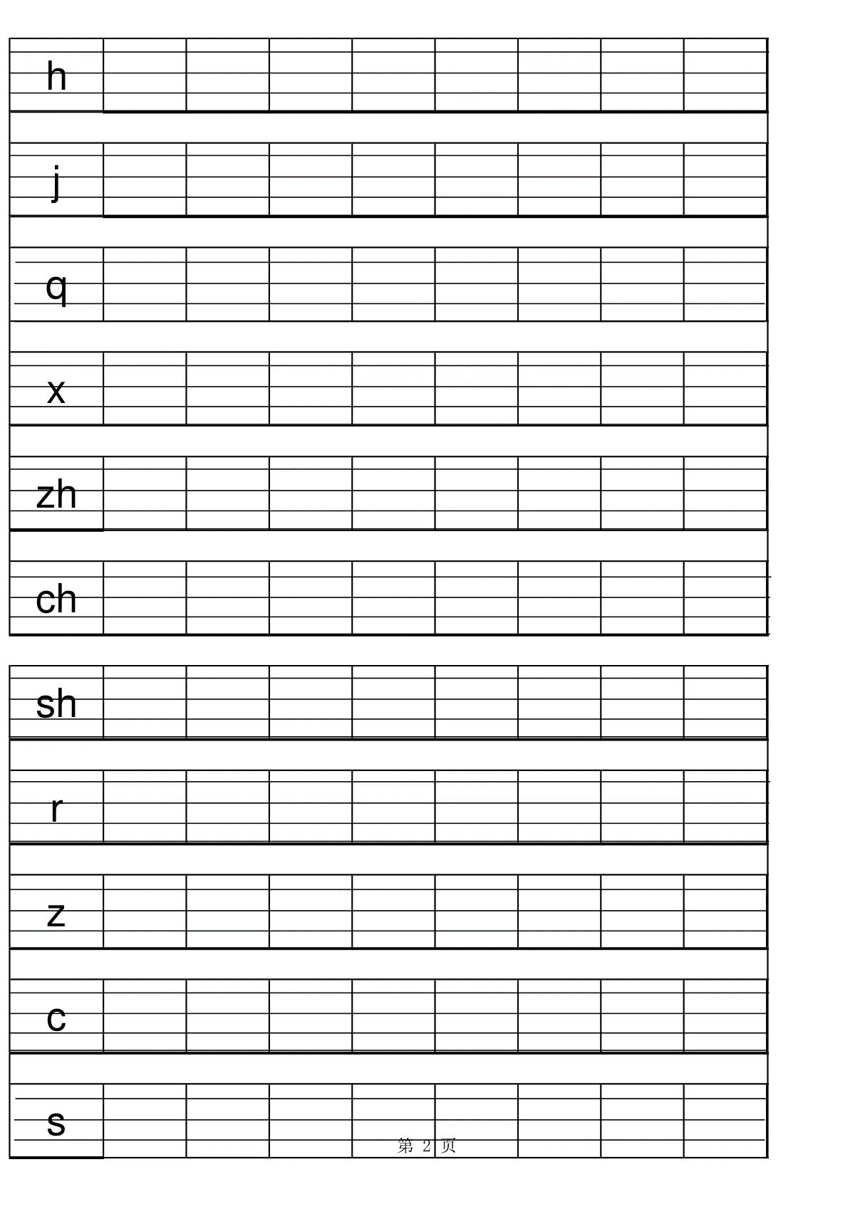 1,一,声母表bpmfdtnlgk汉语拼音字母表第1页hjqxzhchshrzcs第2页ywɑ